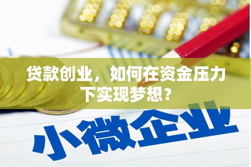 涿州贷款创业，如何在资金压力下实现梦想？