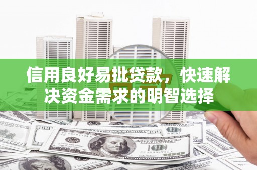 罗定信用良好易批贷款，快速解决资金需求的明智选择