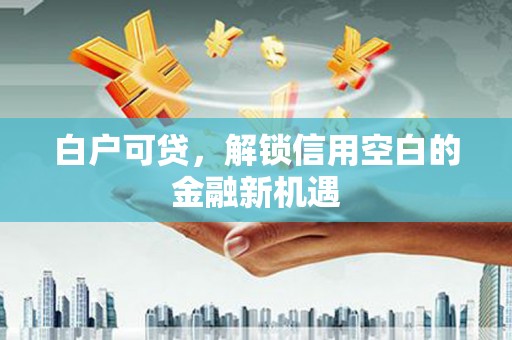 长涂白户可贷，解锁信用空白的金融新机遇