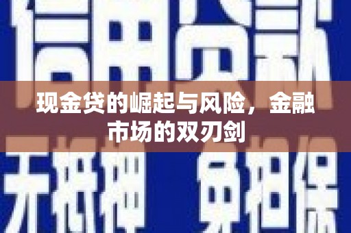 新市现金贷的崛起与风险，金融市场的双刃剑