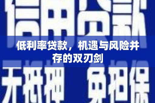 阎良低利率贷款，机遇与风险并存的双刃剑